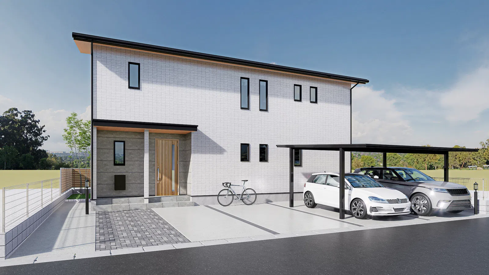 建売住宅 外観・生活シーンCG