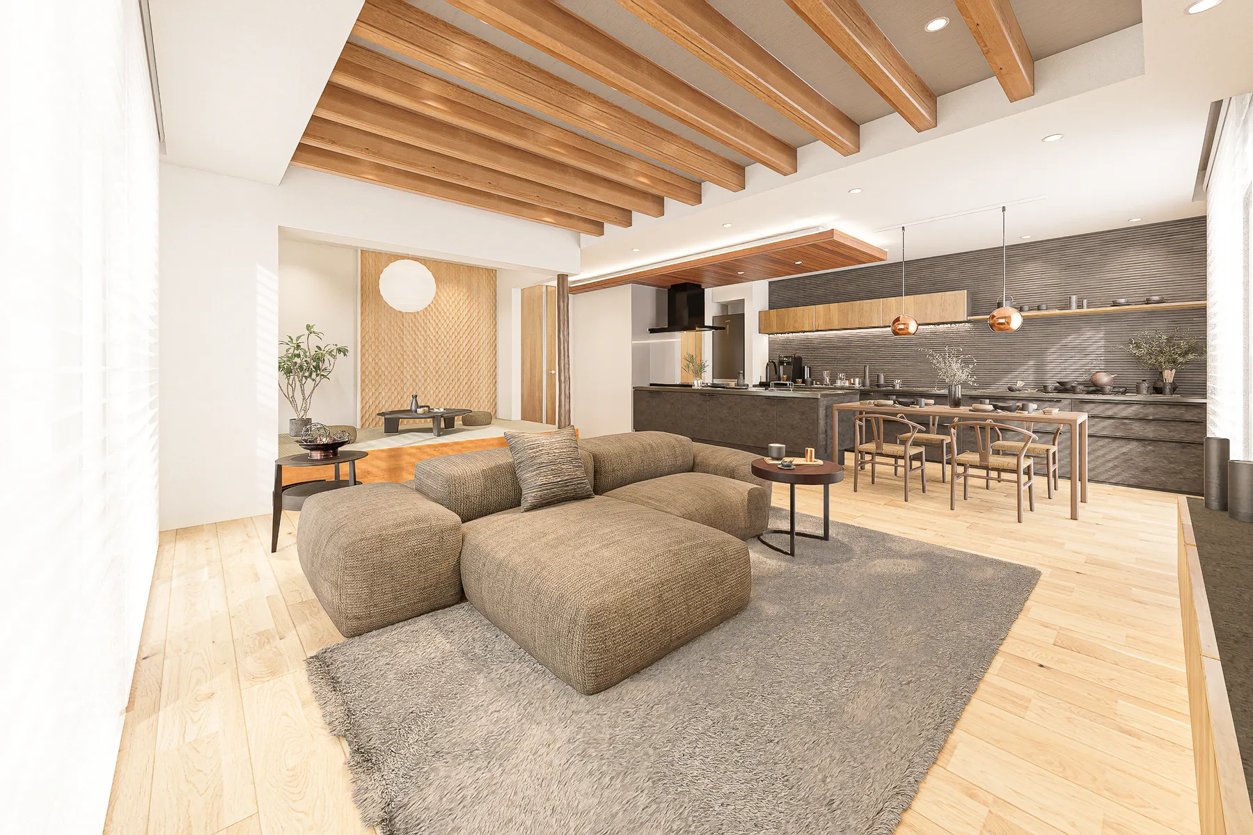 和モダンの建築CGイメージ