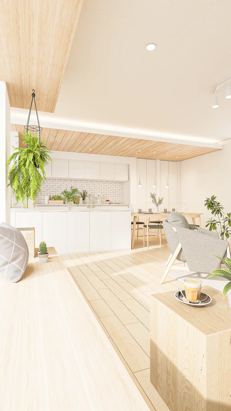 北欧ナチュラルの建築CG制作事例 6